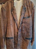 Trachten leren jas 52 oktoberfeest Tirol, Ophalen, Gedragen, Maat 52/54 (L), Bruin