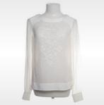 Karen Millen Créme Opengewerkte Blouse Maat 38, Maat 38/40 (M), Karen Millen, Wit, Ophalen of Verzenden