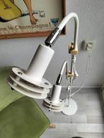 Witte Deens design vloerlamp met 2 minimalistische kapjes, Huis en Inrichting, Lampen | Vloerlampen, Ophalen of Verzenden, Gebruikt