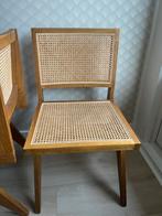 2x Rotan Sklum eetkamerstoelen, Ophalen, Twee, Bruin, Riet of Rotan
