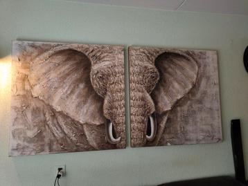 olifante 3D schilderij  beschikbaar voor biedingen