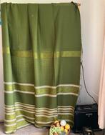 Groene gordijnstof, retro vintage, Huis en Inrichting, Ophalen of Verzenden, Zo goed als nieuw, 50 tot 100 cm, Minder dan 100 cm