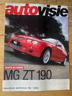 MG-ZT 190 roadtest autovisie 2001 autofolder brochure, Ophalen of Verzenden, Gelezen, Overige merken