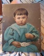 antiek origineel portret chinese jongen paneel T.Bourgeois, Ophalen of Verzenden