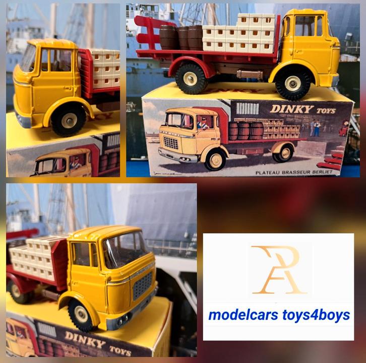 Dinky Toys France no.588 Berliet GAK Plateau  Brasseur 1/43, Hobby en Vrije tijd, Modelauto's | 1:43, Zo goed als nieuw, Auto