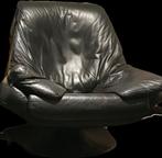Draaibare leren fauteuil, Ophalen, Gebruikt, 75 tot 100 cm, 50 tot 75 cm