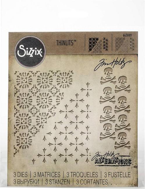 Sizzix Tim Holtz Thinlits Mixed Media Halloween *laatste, Hobby en Vrije tijd, Scrapbooking, Nieuw, Frame of Mal, Sizzix, Verzenden