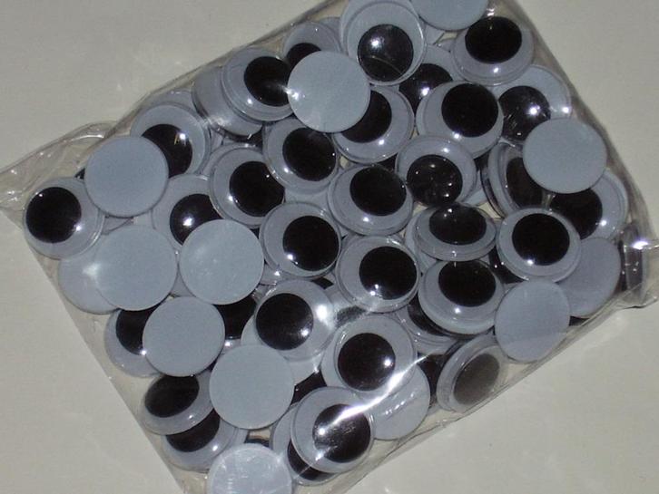 Opplakbare wiebeloogjes 15 mm, Hobby en Vrije tijd, Knutselen, Nieuw, Materiaal, Verzenden