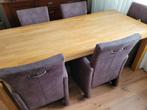 Te koop: complete eethoek, tafel en zes stoelen, Huis en Inrichting, Complete eetkamers, Ophalen, Zo goed als nieuw, 4 tot 6 stoelen