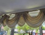 Luxe Gordijn Valletje met Kralen, Huis en Inrichting, 100 tot 150 cm, Beige, Ophalen of Verzenden, Zo goed als nieuw