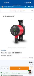 Grundfos alpha 2 25-60 180mm nieuw, Ophalen of Verzenden, Nieuw
