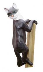 polyester beeld / kat gr. klimmend, Ophalen, Nieuw, Kunststof, Dierenbeeld