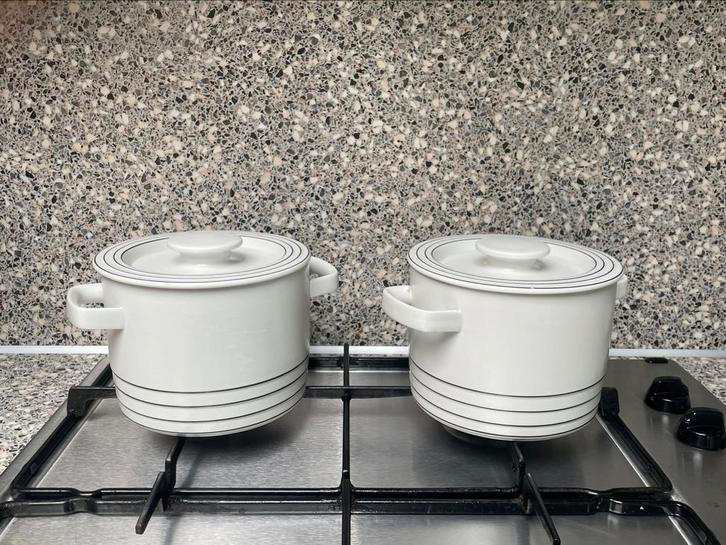 Vintage Thomas flammfest  pannen, Huis en Inrichting, Keuken | Potten en Pannen, Zo goed als nieuw, Pannenset, Overige materialen