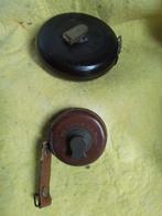 14535) 2 antieke bakelieten  meetlinten 3m  en  10meter, Antiek en Kunst, Ophalen of Verzenden