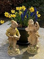 2 romantische tuinbeelden, Tuin en Terras, Ophalen of Verzenden, Gebruikt, Overige materialen, Mensenbeeld