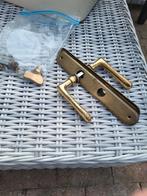 binnenkort weg !!  Koperen Deurbeslag - 24cm, 9/16 cm gaten, Ophalen, Koper of Messing, Klink of Kruk