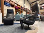 2 Jori Yoga Relaxfauteuils zwart leer Design draai stoelen, Jori, Leer, Zo goed als nieuw, 50 tot 75 cm