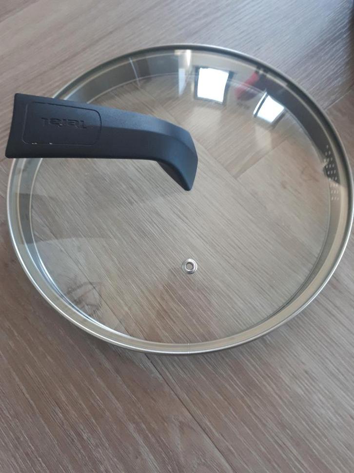 Deksel voor Tefal hapjespan (25 cm), Huis en Inrichting, Keuken | Potten en Pannen, Gebruikt, Koekenpan of Braadpan, Glas, Ophalen of Verzenden