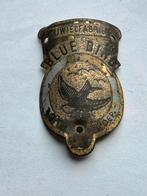 Balhoofdplaatje Blue Bird rijwielfabriek. Balhoofd plaatje., Ophalen of Verzenden, Gebruikt, Gebruiksvoorwerp