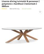 Nieuw! Ovale tuintafel 8 pers. betonlook/hardhout, Ophalen, Nieuw, Ovaal, Hout