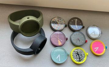 O Clock horloges: wijzerplaatjes 8x met bandjes maat S 2x beschikbaar voor biedingen