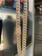 14KT Goud - 255 Gr-Diamant Cuban VVS - Cuban Chain - Ketting, Ophalen, Zo goed als nieuw, Goud