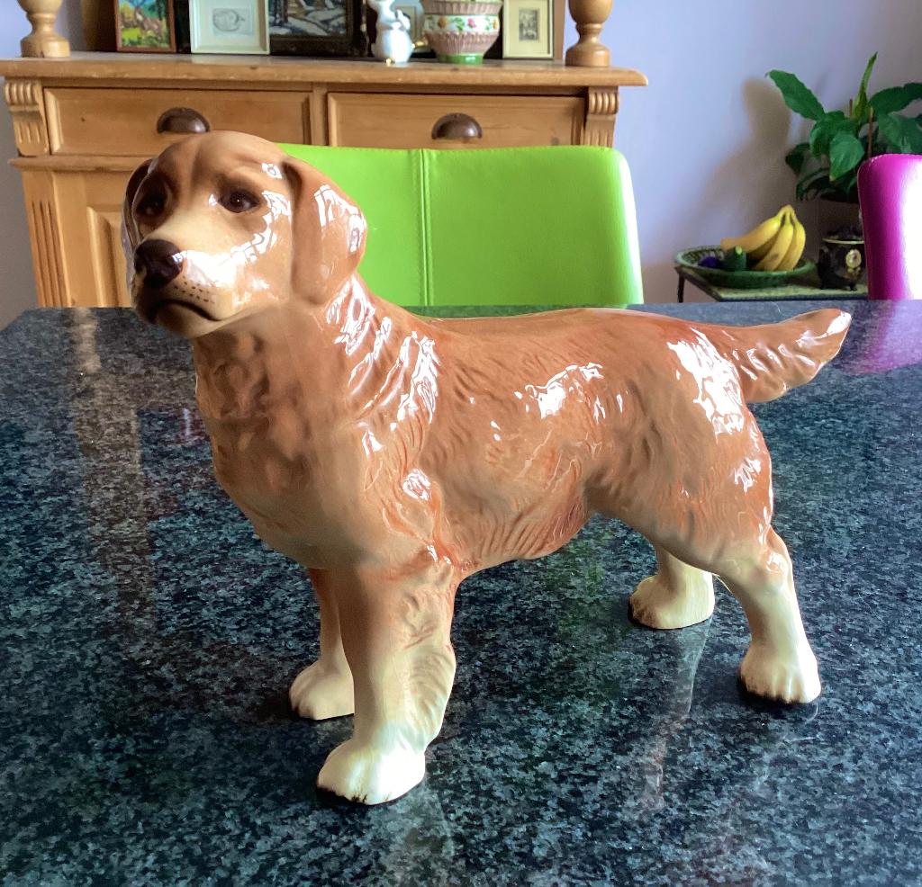 Beeld, Golden Retriever, Engeland, groot, vintage, Verzamelen, Beelden en Beeldjes, Ophalen, Gebruikt, Dier