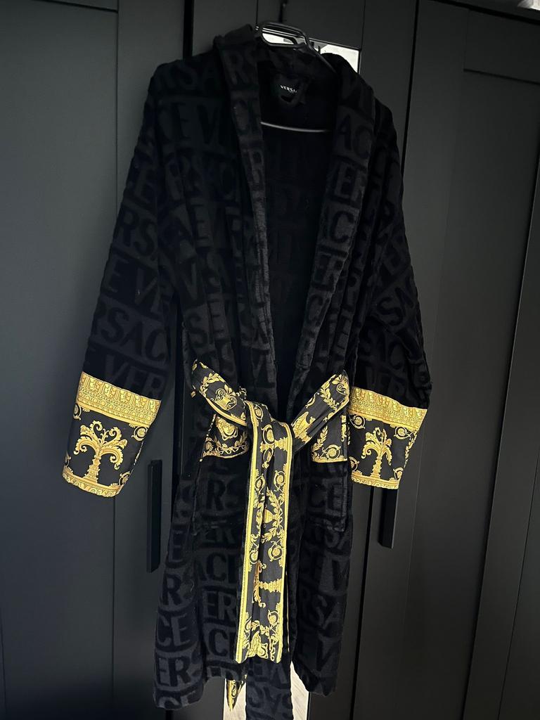 ≥ Aangeboden Originele Versace badjas maat S zwart/goud — Badmode