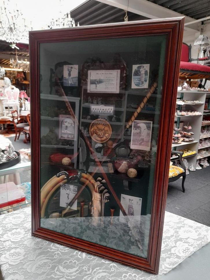 Mooi schilderij golf club 35 x 53 cm, Antiek en Kunst, Kunst | Schilderijen | Modern, Ophalen of Verzenden