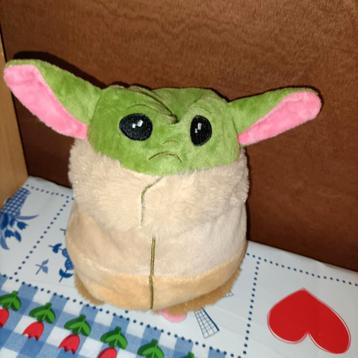 Yoda knuffel tweezijdig blij en somber 12 cm groot  beschikbaar voor biedingen