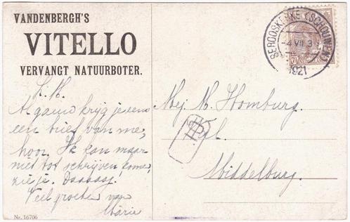 Reclamekaart 1921 - Vandenbergh Vitello Boter Zuivel Reclame, Verzamelen, Ansichtkaarten | Themakaarten, Gelopen, 1920 tot 1940