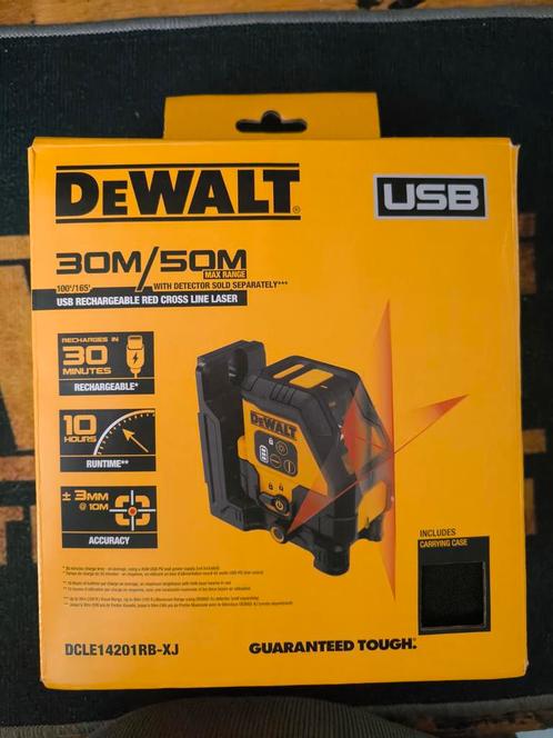 DCLE14201RB dewalt laser 30/50 meter usb-c nieuw kruislijn, Doe-het-zelf en Verbouw, Gereedschap | Overige machines, Nieuw, Ophalen
