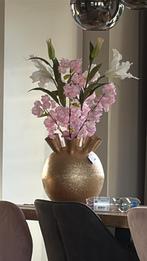 Gouden Trompet Vaas - Stijlvol & Uniek!, Huis en Inrichting, Woonaccessoires | Vazen, Ophalen, Overige materialen, Gebruikt, Geel