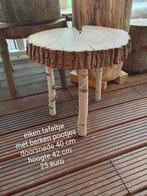 div. houten tafeltjes, Minder dan 55 cm, Gebruikt, Rond, Hout