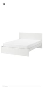 IKEA MALM bedframe, Huis en Inrichting, Slaapkamer | Bedden, Ophalen, Wit, Tweepersoons, 140 cm