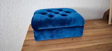 Chique Handgemaakte Doos - Donkerblauw Fluwelen beschikbaar voor biedingen