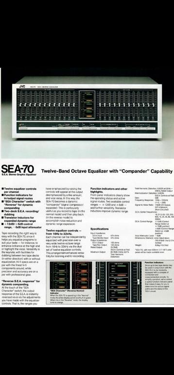 JVC SEA-70 vintage 12 bands equalizer, prima staat. Garantie beschikbaar voor biedingen