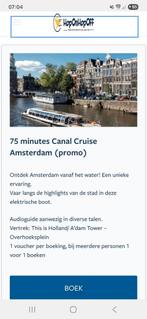 Voor 2 personen rondvaart Amsterdam, Tickets en Kaartjes, Twee personen, Ticket of Toegangskaart