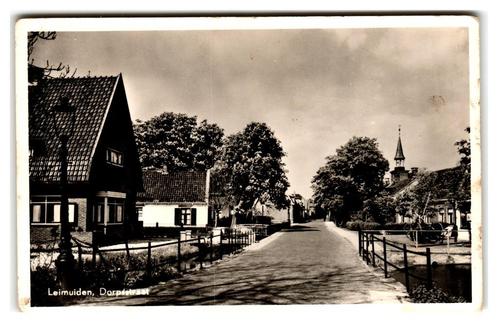 Leimuiden, Dorpsstraat, Verzamelen, Ansichtkaarten | Nederland, Gelopen, Zuid-Holland, 1940 tot 1960, Verzenden