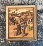 Jo Strahn – Kleine Markt – Olieverf op doek, Antiek en Kunst, Kunst | Schilderijen | Klassiek, Ophalen