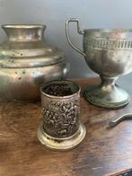 Antiek tin & zilver., Antiek en Kunst, Antiek | Tin, Ophalen of Verzenden