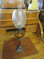 Oer 11387 grote antieke luxe staande olielamp, Antiek en Kunst, Ophalen