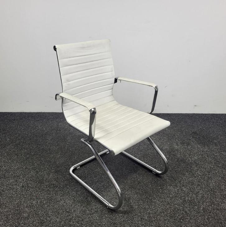 Design Vergaderstoel Marseille - Wit 24143, Huis en Inrichting, Stoelen, Eén, Wit, Ophalen