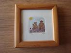 Ingelijst prentje twee beren gesigneerd gelimiteerde oplage, 1980 tot heden, Ophalen of Verzenden, Zo goed als nieuw, Prent