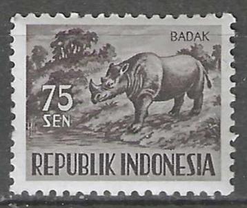 Indonesie 1956/1958 - Yvert 125 - Neushoorn (PF) beschikbaar voor biedingen