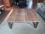 Massief eiken rvs tafel, Ophalen, 50 tot 100 cm, 50 tot 100 cm, Zo goed als nieuw