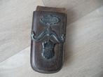 Leren sigarenkoker met zilveren monturen, Antiek en Kunst, Curiosa en Brocante, Verzenden