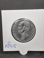 1 gulden 1845 koning Willem II, Postzegels en Munten, 1 gulden, Zilver, Ophalen of Verzenden, Losse munt