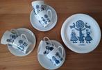 6 Ontbijtbordjes & theekopjes klederdracht-Royal Sfinx e.a., Ophalen of Verzenden