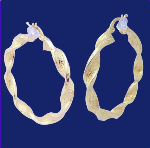 Grote 18 karaat Gouden Oorbellen Creool Versace-oorbellen, Sieraden, Tassen en Uiterlijk, Oorbellen, Nieuw, Hangers, Goud, Goud